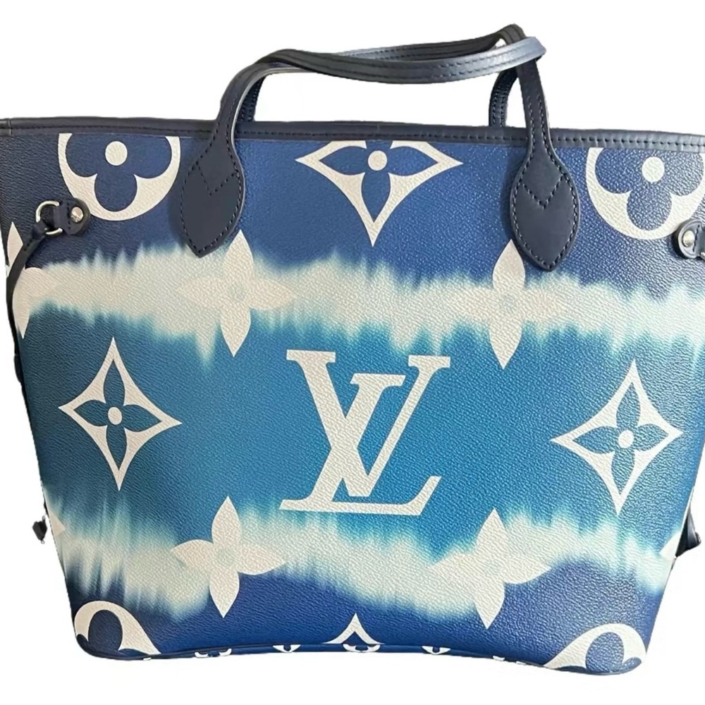 Louis Vuitton Neverfull MM Blue Escale special edition